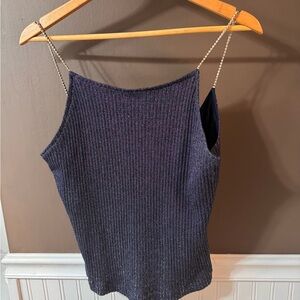 Elegant Blue Sleeveless Top
